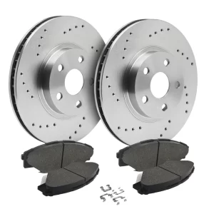 Front Drilled Brake Rotors + Brake Pads for 2007–2013 Nissan Altima