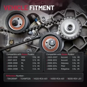 Alternative view of Timing Belt Kit with Water Pump TCKWP329 for Honda Accord, Odyssey, Pilot & Ridgeline | Complete OEM-Style