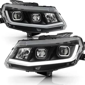 2016-2018 Chevy Camaro Complete LED Tube Dual Projector Headlight Assembly