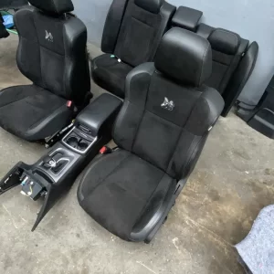 2015-2023 Dodge Charger Complete OEM Red Leather & Alcantara Scat Pack Seats (Front & Rear)